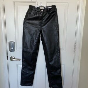 Wilfred Black Straight-Leg Faux Leather Jeans